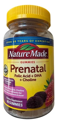 Gomitas prenatales hechas en la naturaleza - 60 unidades - bayas mixtas - Ex: 4/26 Foto 1 de 4