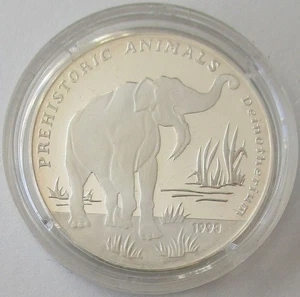 Afghanistan 500 Afghanis 1993 Dinosaurier Deinotherium Silber - Bild 1 von 2