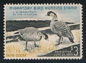UNITED STATES (US) RW31 MINT VF NH $3 NENE GOOSE - Picture 1 of 2