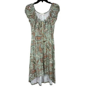 Derek Heart Floral Milkmaid Midi Dress Sz M Boho Western Coquette Cottagecore - Picture 1 of 8