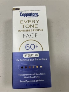 Coppertone Every Tone Invisible Finish Face Sunscreen SPF60+ Hydrating UV Defens - Picture 1 of 4