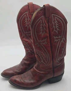 Tony Lama Herren Größe 9,5 Gold Label Cowboy Leder Stiefel Braun - Bild 1 von 10