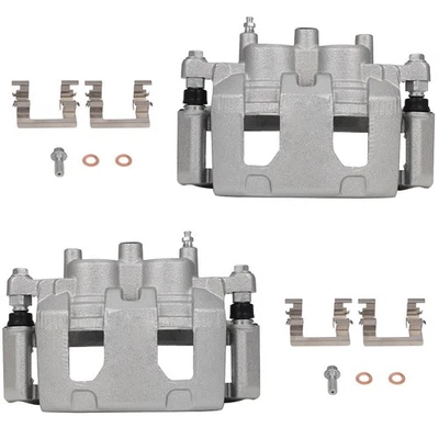 For 03-13 Chevrolet Impala 06-11 Buick Lucerne 2pcs Silver Front Brake Calipers - Image 1 of 4