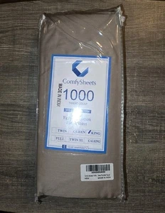 Fitted Sheet King Taupe - 1000 Thread Count 100% Egyptian Cotton 15 Inches Deep - Picture 1 of 3