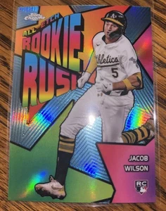 2025 Topps Chrome Jacob Wilson All Etch Rookie Rush Oakland Athletics SP Nice! - Picture 1 of 6