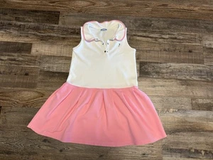 EUC JACADI Pink Tennis Polo Dress Cotton Jersey 6 8 - Picture 1 of 5