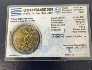 2 Euro Gedenkmünze Griechenland 2004 Olympische Sommerspiele Athen unz. - Bild 1 von 1