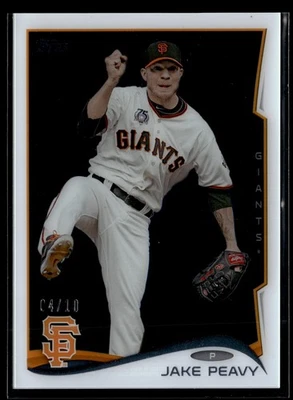 Jake Peavy #/10 - 2014 Topps Update Clear ACETATE SSP #US-143 SF Giants - Image 1 of 2