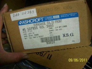 ASHCROFT 4 1/2" DURAGAUGE PRESSURE GAUGE PN: 45 1279SS 02L - Bild 1 von 2
