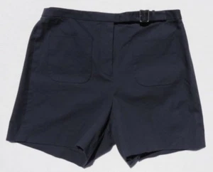 $68 J CREW Women’s Navy Blue Stretch Cotton High Waisted Buckle Shorts sz 4 EUC - Picture 1 of 3