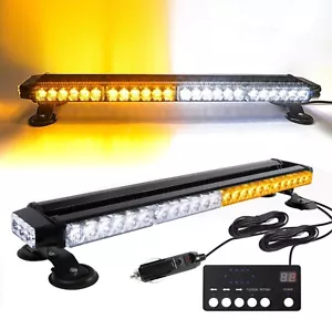 LED Emergency Strobe Rooftop Double Side Light Bar Traffic Advisor Flash Warning - Picture 1 of 11