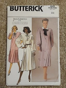 Butterick 3525 UNCUT 1980s Sewing Pattern, Misses' Dress, Size 22 - Picture 1 of 2