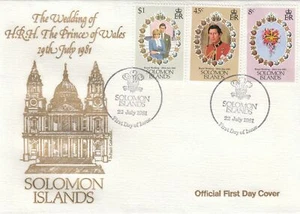 Solomon Islands Scott 450-2 FDC - 1981 Royal Wedding - Picture 1 of 1