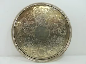 (RefJOH47) Silver plated round galleried tray 31.5cm diameter Alpha Plate Viners - Picture 1 of 7