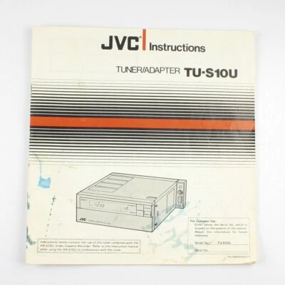 JVC - TU-S10U Sintonizador/Adaptador Manual - Folleto de instrucciones Foto 1 de 2