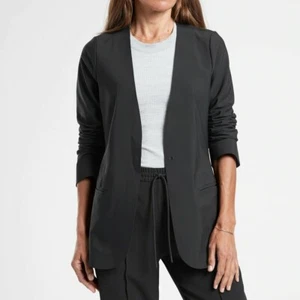 NWT! Athleta Avenue Blazer, Black Euroluxe Stretch, Size 10 - Picture 1 of 14