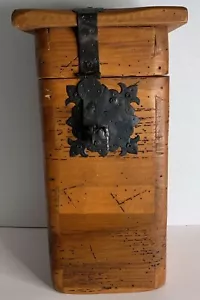 Vintage Large Wooden Lock Box. 14.25” X 7.5” Inches. Very Unique Piece. - Picture 1 of 22
