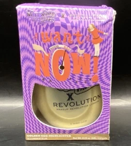 Makeup Revolution x Willy Wonka Golden Egg Highlighter I Want It Now New In Box - Picture 1 of 6