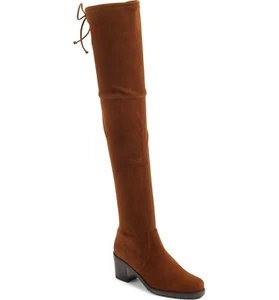  Bota elevada por encima de la rodilla de gamuza marrón Stuart Weitzman para mujer 7,5 M - Imagen 1 de 8