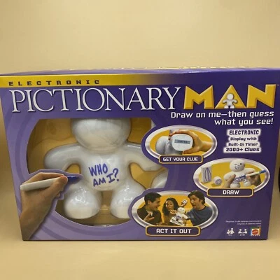 2008 Electronic PICTIONARY MAN Draw On Me Game New Sealed Board Game - Image 1 of 4