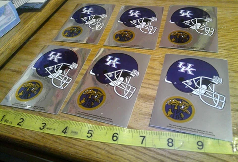 6 sheets NCAA Helmet - logo stickers Kentucky Wildcats Cover