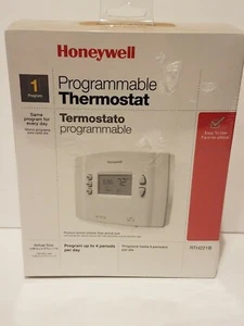 HONEYWELL PROGRAMMABLE THERMOSTAT- 1 Program. HEAT & COOL New! Easy to use!  - Picture 1 of 3
