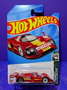 2023 HOT WHEELS MAZDA 787B in RED, HW RETRO RACERS 4/10. Long Card - Imagen 1 de 7