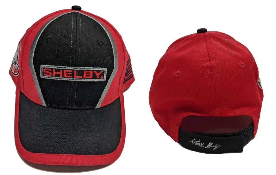 Ford Mustang Shelby Embroidered Signature Logo Cap Hat Red Official Licensed - Image 1 of 1