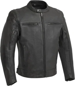 NEW First Mfg Top Performer Leather Motorcycle Biker Jacket Armor Pockets USA - Picture 1 of 6