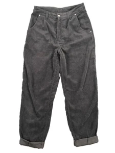 Divided by H&M Women's Black High Rise Ankle Wide Leg Corduroy Pants Size 8 - Picture 1 of 5
