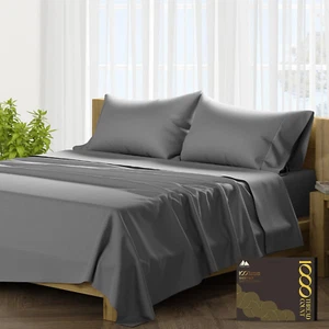 100% Egyptian Cotton Sheets California King Size - 1000 Thread Count 4 PC Luxury - Picture 1 of 9