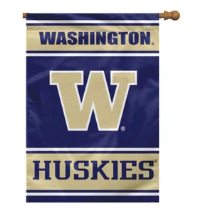 Washington Huskies Banner 28x40 House Flag Style 2 Sided CO - Picture 1 of 1