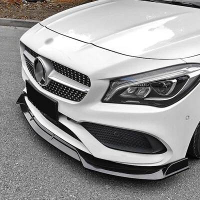 Für Mercedes Benz CLA W117 C117 X117 AMG Frontlippe Spoilerlippe Schwarz Glanz - Bild 1 von 4
