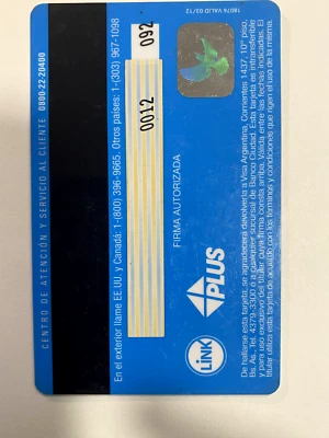 Tarjeta de crédito Moderban Banco Ciudad Visa Argentina Foto 1 de 2