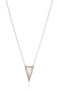Melanie Auld Mother of Pearl Pavé Triangle Necklace