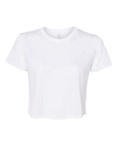 BELLA + CANVAS Women's Flowy Crop Tee - Picture 1 of 17