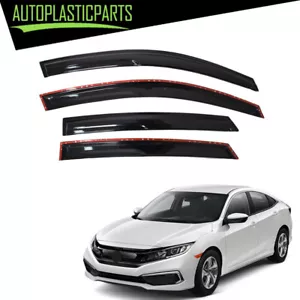 For Honda Civic Sedan 2016-2020 4Pcs Window Vent Visor Sun Rain Guard Deflector - Picture 1 of 6