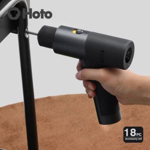 HOTO Smart Cordless Electric Drill 12V Brushless Driver LED Display, 18 Bits Set - Picture 1 of 14