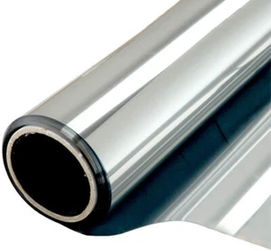 "Papel Para Polarizado Para Autos Efecto Espejo Control De Calor Anti Uv Plata " - Picture 1 of 35