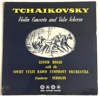 Leonid Kogan - Tchaikovsky Violin Concerto & Valse Scherzo SAGA Vinyl LP - Image 1 of 4