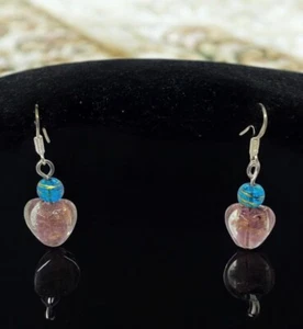 Handmade Glass Bead Sterling Silver Drop Earrings – B322 - Picture 1 of 4