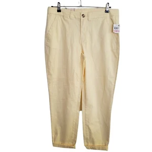 Maison Jules Womens Lou Lou Mid-Rise Cuffed Ankle Pants Size 10 - Picture 1 of 9