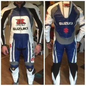SUZUKI GSXR Motorrad Lederanzug Herren Motorrad Biker Lederjacke Hose - Bild 1 von 3