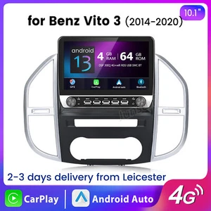 For Mercedes Benz Vito W447 2014-20 Car Radio 10.1"GPS 4+64GB Android 13 Carplay - Picture 1 of 20