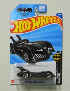 Hot Wheels Batman & Robin Batmobile Black Diecast Car 1:64 Scale - Picture 1 of 2