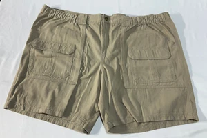 Croft And Barrow Men’s Side Elastic Cargo Khaki Shorts Size 52 - Picture 1 of 7