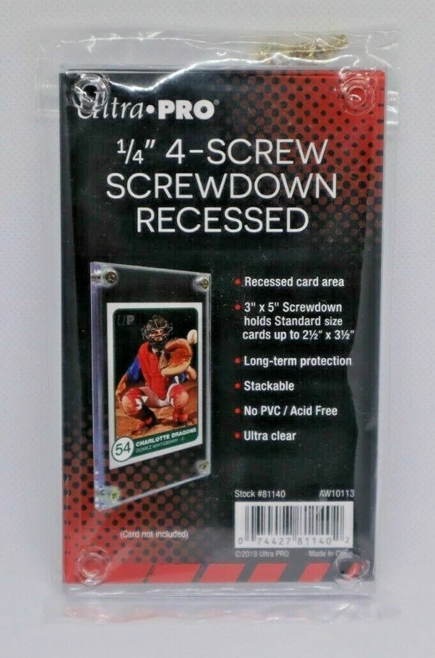 Ultra Pro 1/4" 4 à VIS-VIS Non-Encastré Standard Carte Display Holder - Photo 1/1