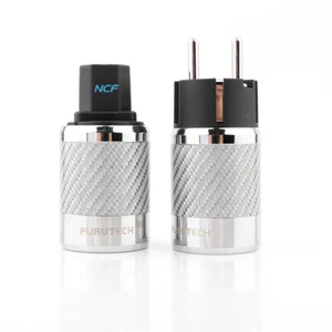 Paar Schuko Nano Rhodium Plating Hi-end EU Audio Netzstecker 15A 110/250V Buchse - Picture 1 of 16