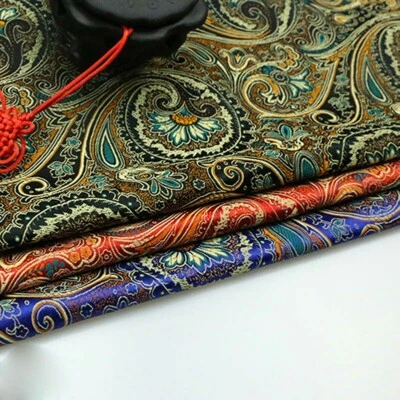 1M Blumenmuster Damast Jacquard Brokat Stoff DIY Materialien Nähen Weich Vintage - Bild 1 von 4