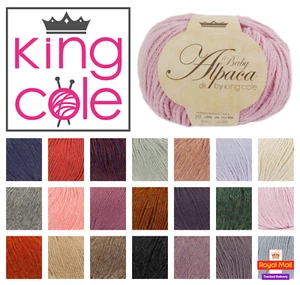 King Cole Baby Alpaca Wool DK 50G Knitting Crochet Yarn - Picture 1 of 18